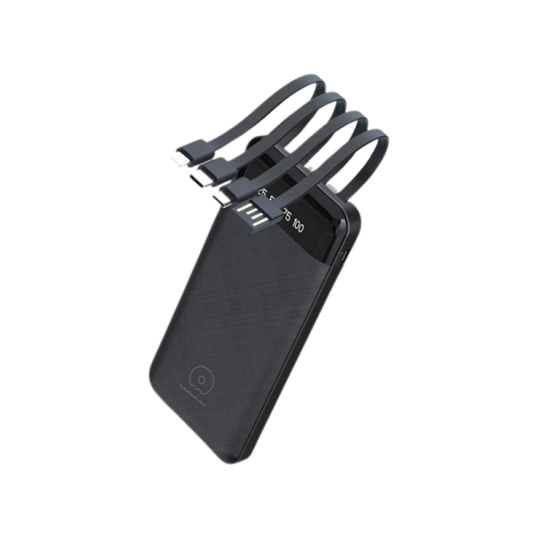 3 Power Bank WUW Y130 10000mAh Cabos 4 em 1 Display LED