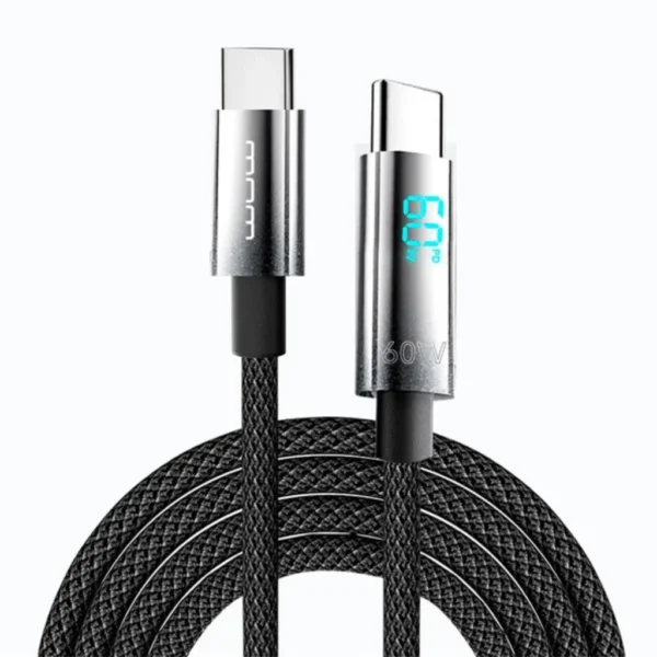 Cabo USB-C para USB-C 60W WUW X214 1m Carregamento Rápido PD