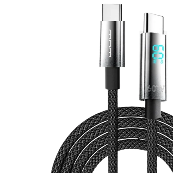 Cabo USB-C para USB-C 60W WUW X214 1m Carregamento Rápido PD