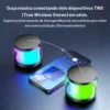 Caixa de Som Bluetooth Portátil WUW R213 LED RGB