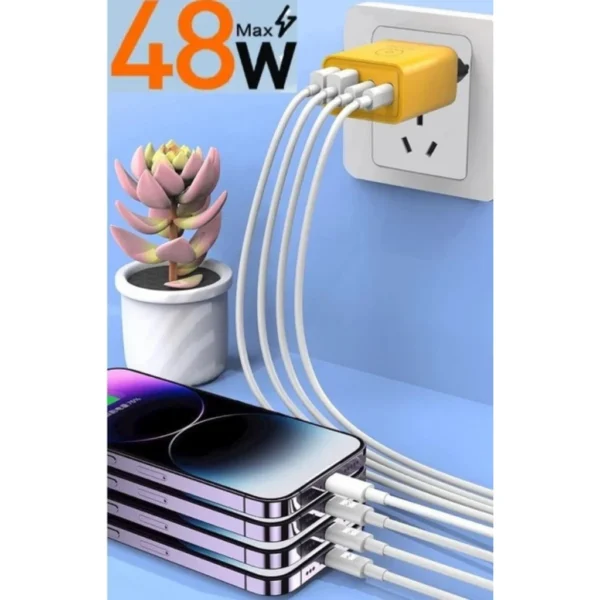 Carregador Rápido WUW C212 48W 2 USB-C 2 USB