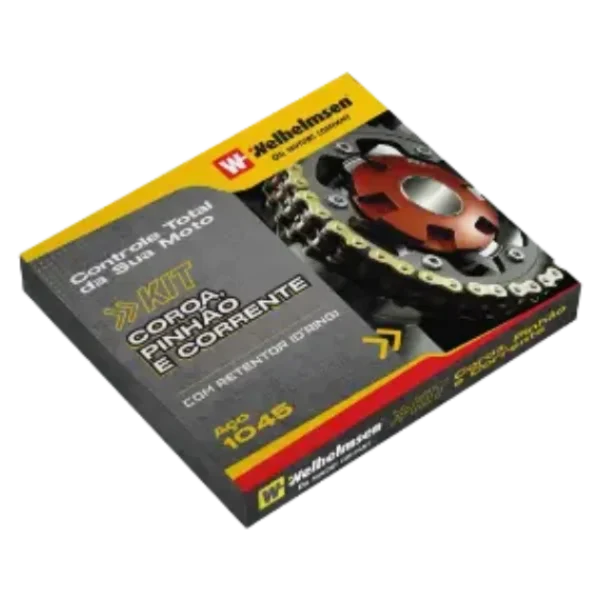 Kit Relação YBR 125 428H 118L Coroa 43 Pinhão 14