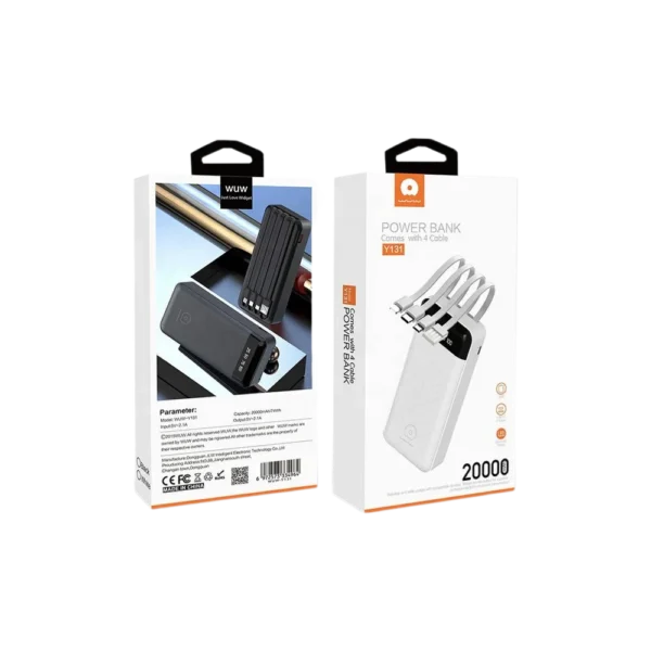 Power Bank WUW Y131 20000mAh USB / USB-C com Display LED