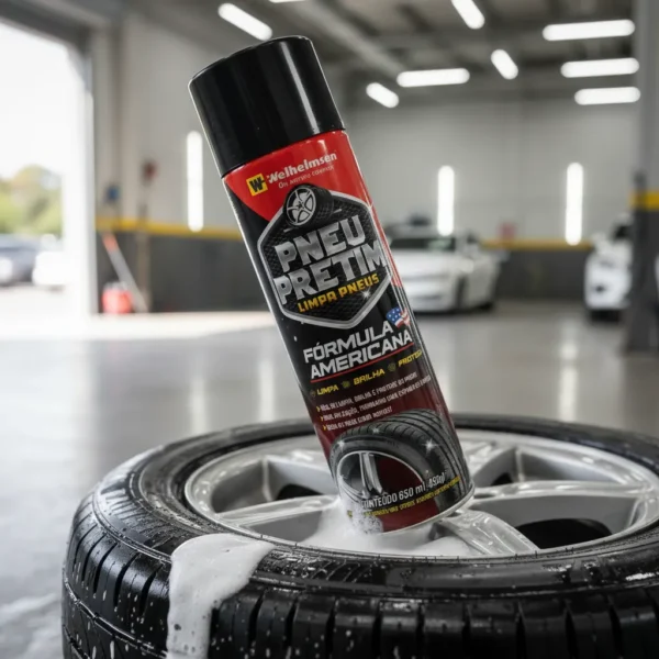 Pretinho Para Pneus Welhelmsen 650ml Spray Brilho Intenso
