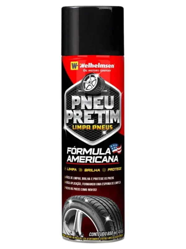 Pretinho Para Pneus Welhelmsen 650ml Spray Brilho Intenso