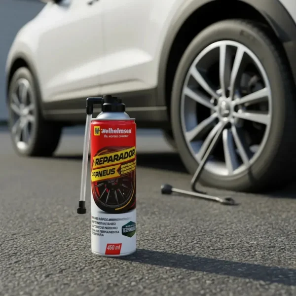 Reparador de Pneu Welhelmsen 450ml Enche e Veda Emergência