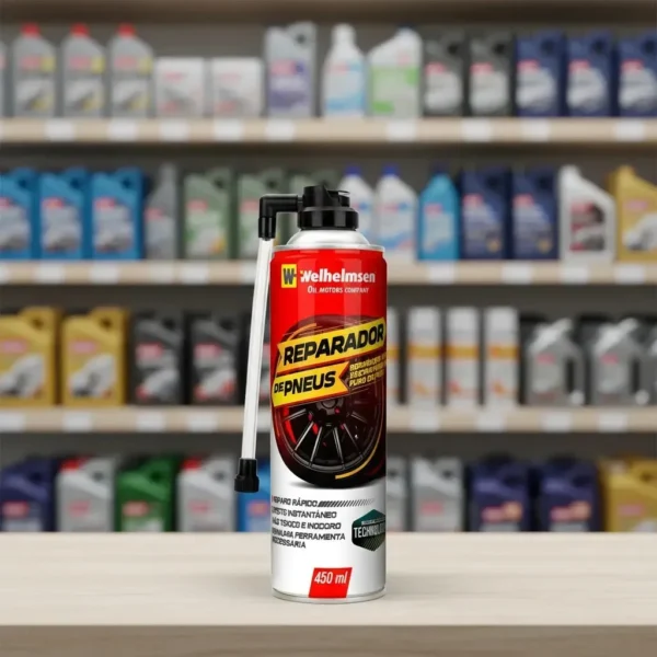 Reparador de Pneu Welhelmsen 450ml Enche e Veda Emergência